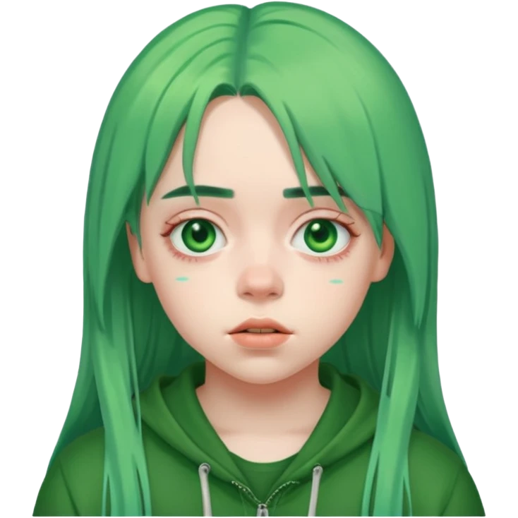 Billie Eilish just face  emoji