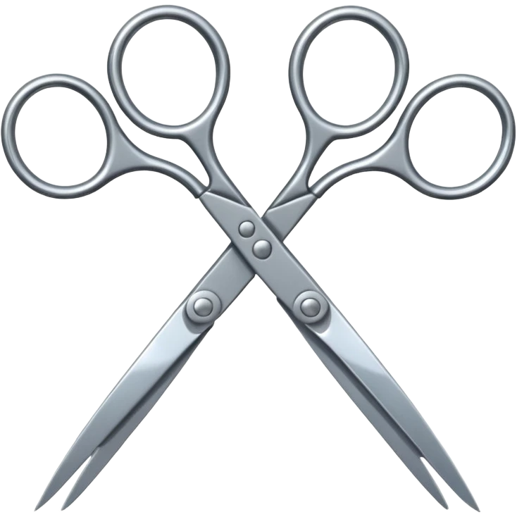 two scissors connecting emoji