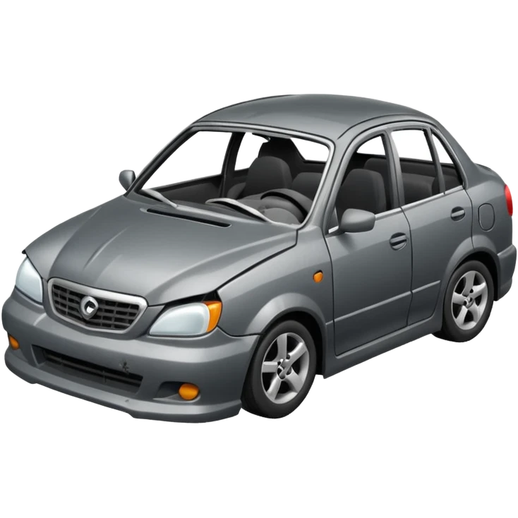 crashed car emoji