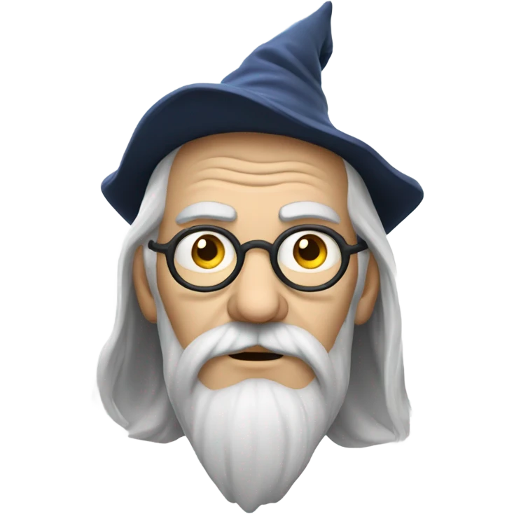 Wizard who looks like he has not slept in weeks emoji