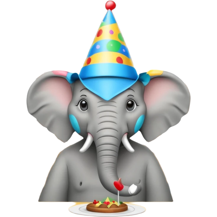 elephant  at a restaurant table emoji