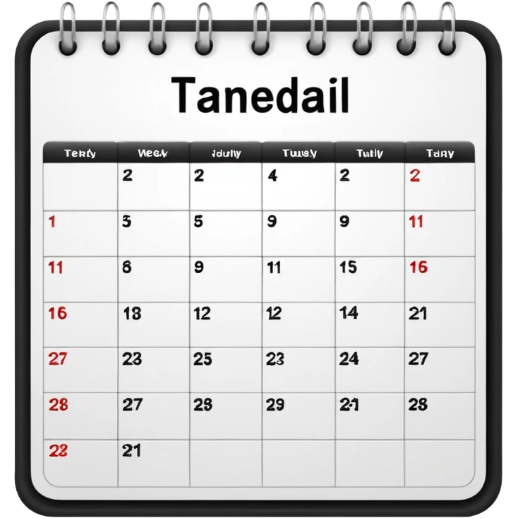 Weekly calendar emoji