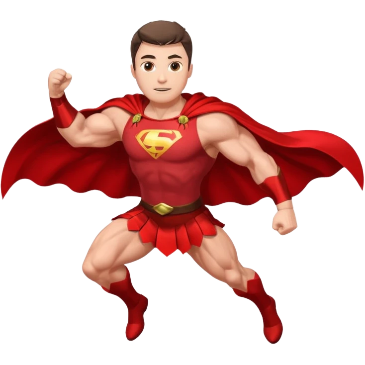A man flying emoji