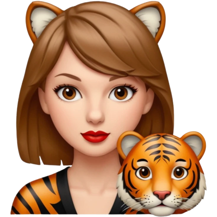Taylor Swift with a tiger emoji