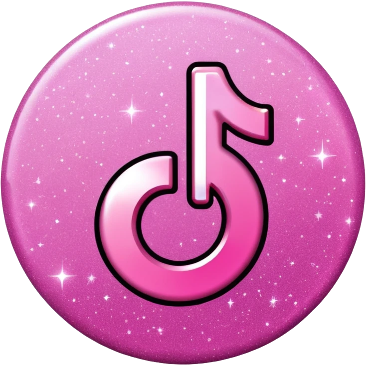 glitter pink logo TikTok emoji