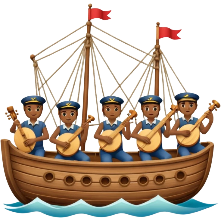 ship as Musicians emoji