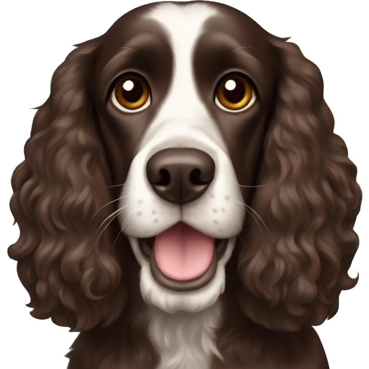 dark brown cocker spaniel emoji