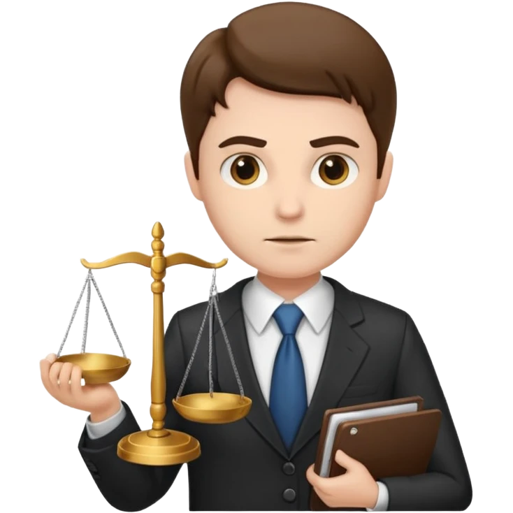 Lawyer holding a scale emoji