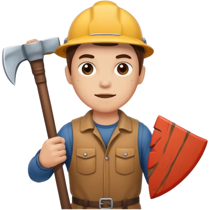 Can holding an axe emoji