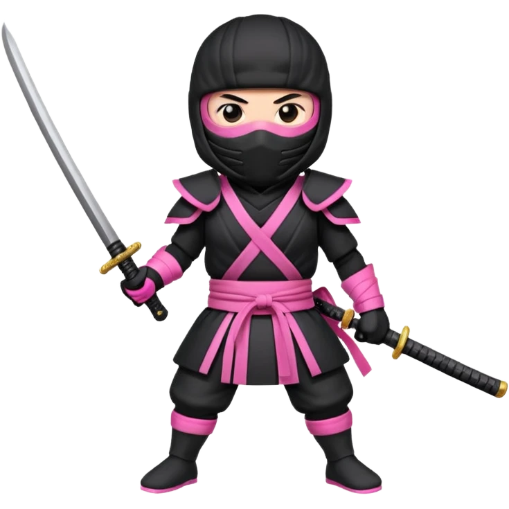 Pink ninja samurai warrior emoji