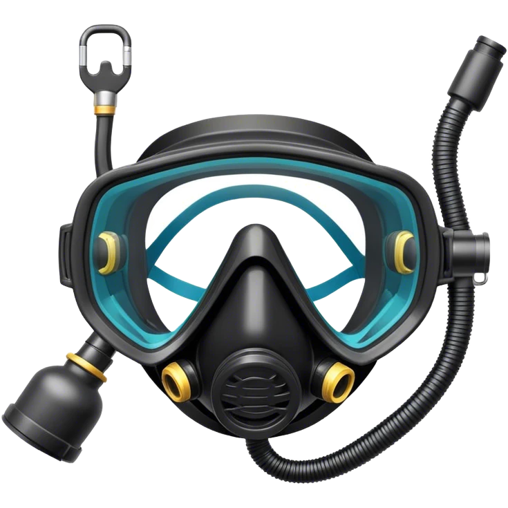 In a scuba mask with regulator emoji