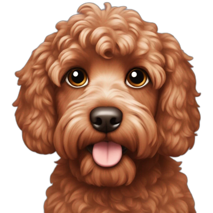 Reddish brown coloured Cockapoo emoji
