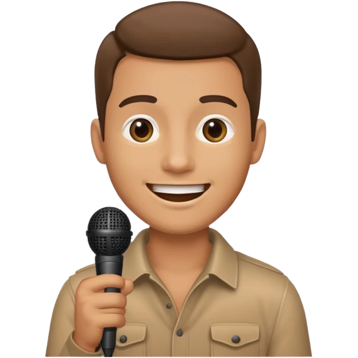 ramadan, man with microphone emoji