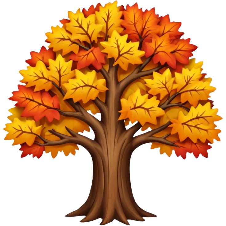 Autumn tree emoji