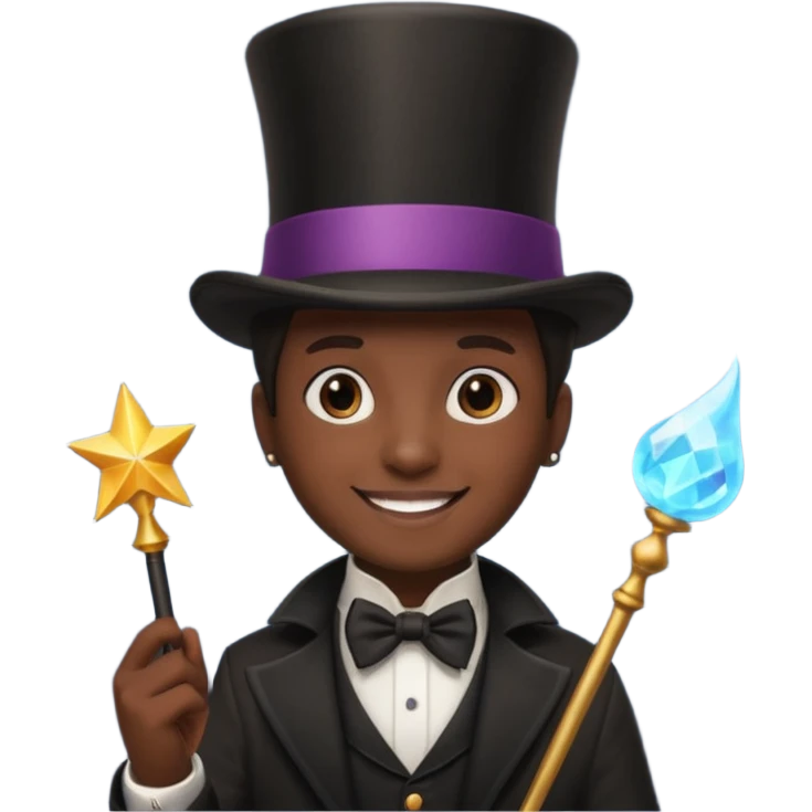 🧍🏼🎩🪄 emoji