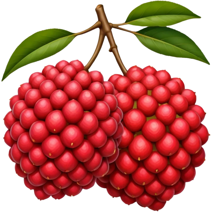 a pair of litchi fruit emoji