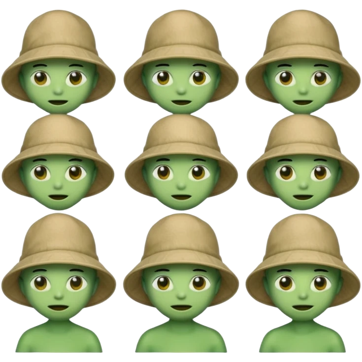 Emojis ovnis type discord avec un bob type jul avec différentes expressions emoji