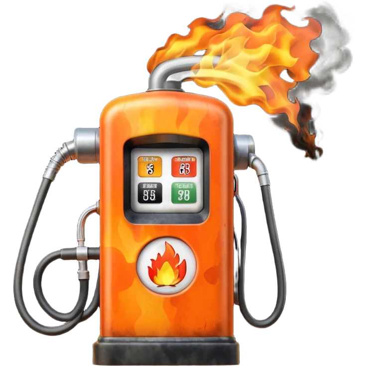 gas pump on fire emoji