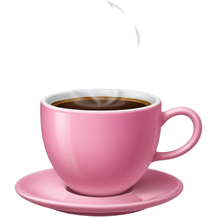 An aesthetic pink cup of coffee emoji