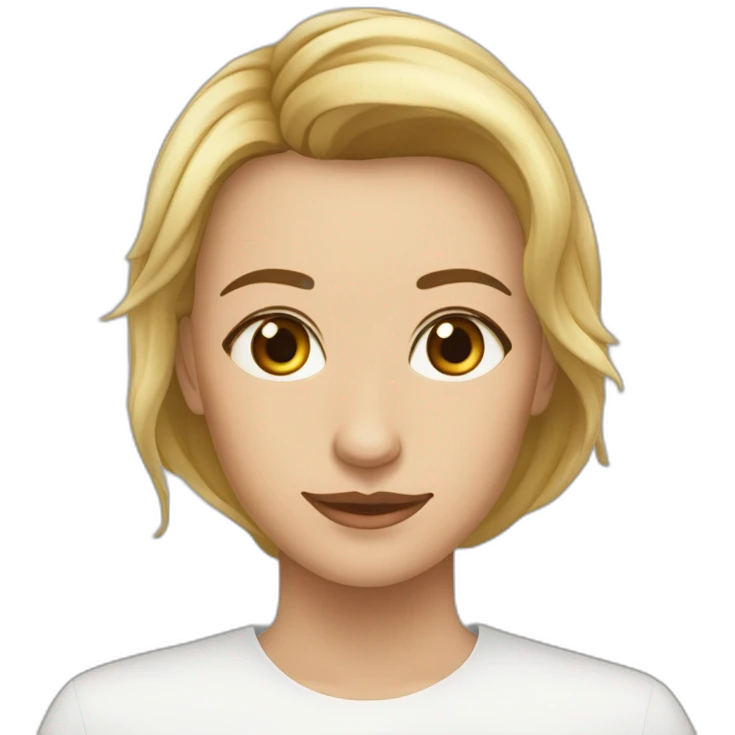 девушка с длинными коричневыми волосами и глазам болотного цвета emoji