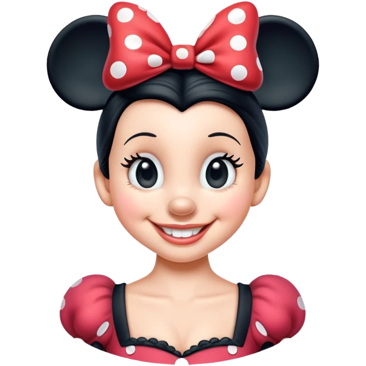 Minnie Mouse smiling emoji