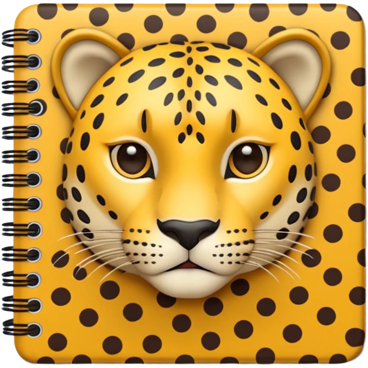 leopard patterned notebook emoji