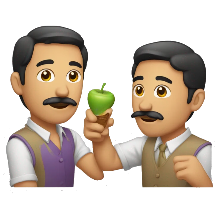 Dos hombres tomando mate emoji