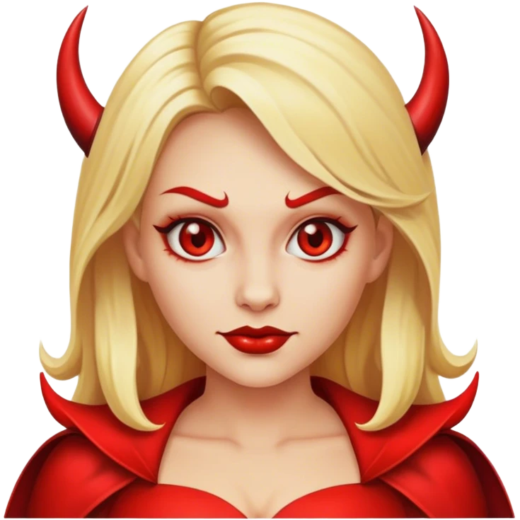 Blonde Lady devil  emoji
