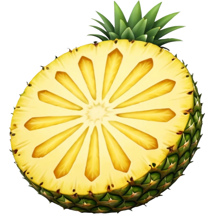 pineapple slice circular no leaves emoji