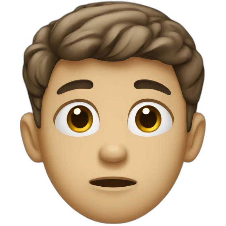 Shy disappointed boy emoji