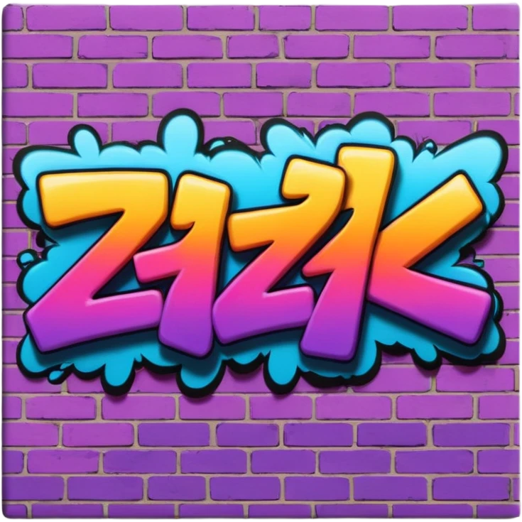 Граффити надпись: 72 emoji