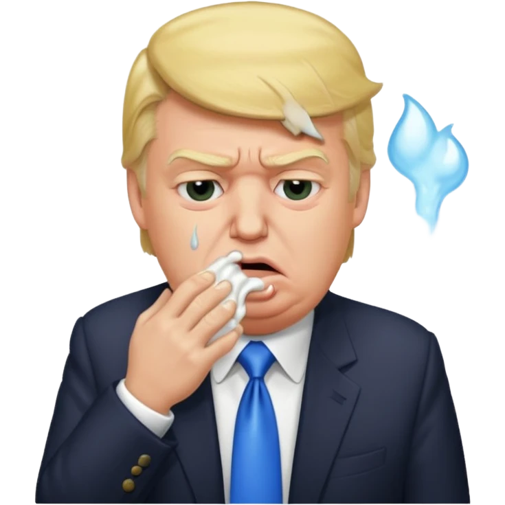 Trump head vomitin emoji