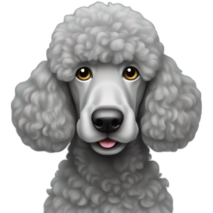 gray standard poodle emoji