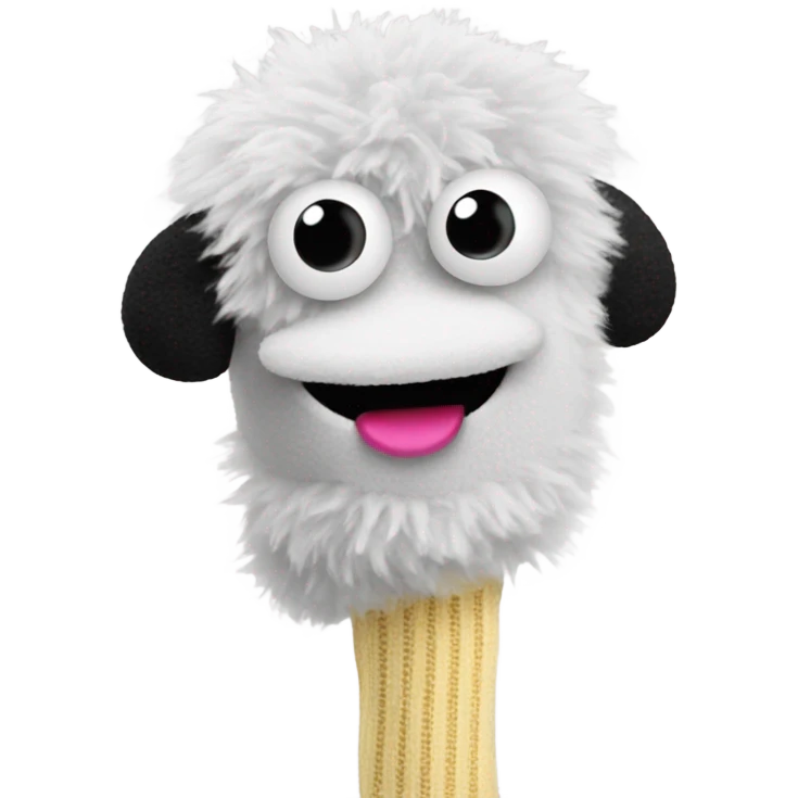 Cute fuzzy sock puppet emoji