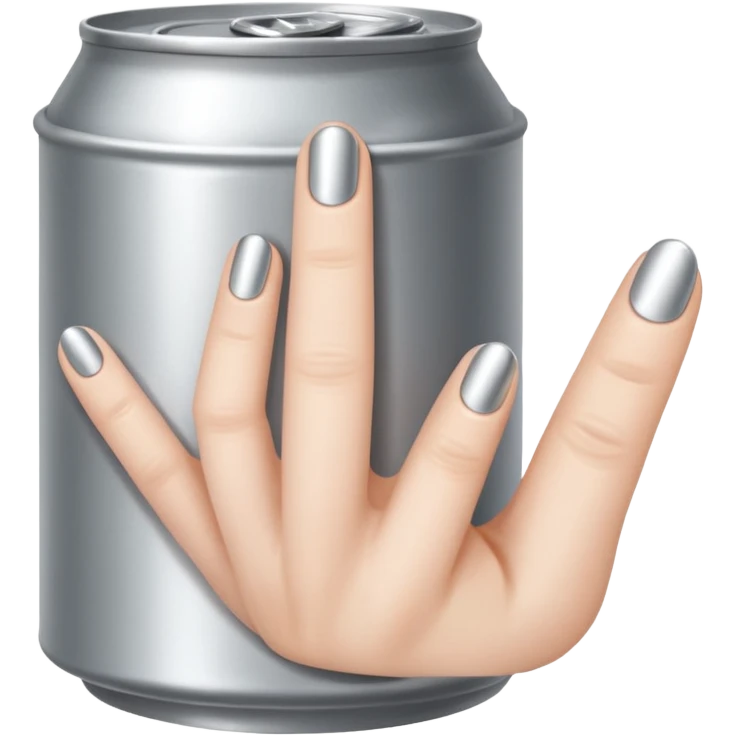 Two fingers inside of a can emoji
