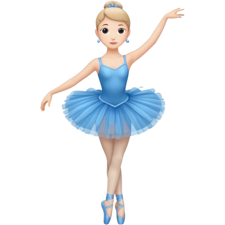 full body balet with blue tutu emoji