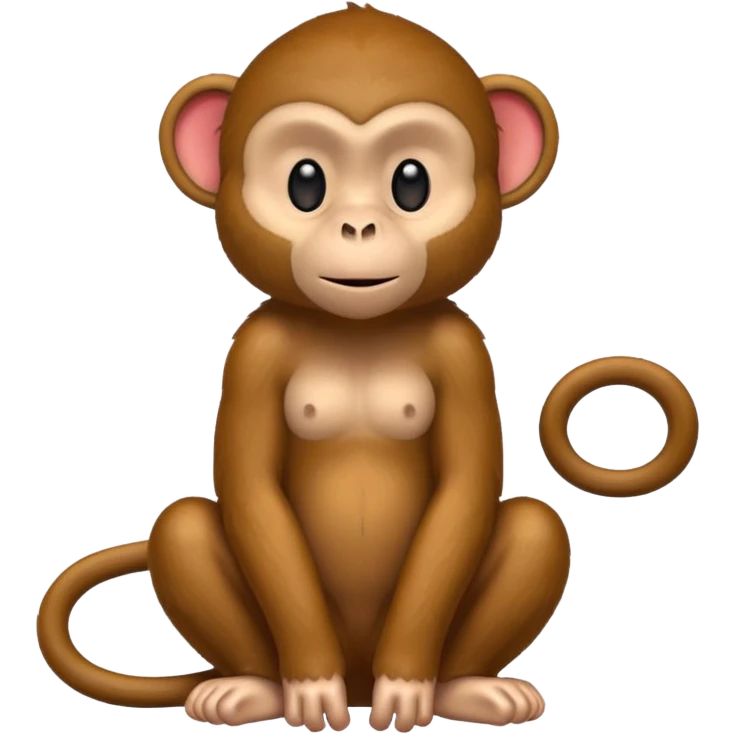 Monkey with big red butt emoji