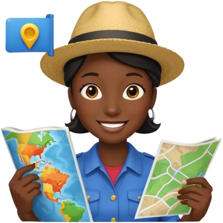 Tour Guide black emoji
