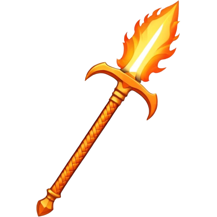 fire sword striking down emoji