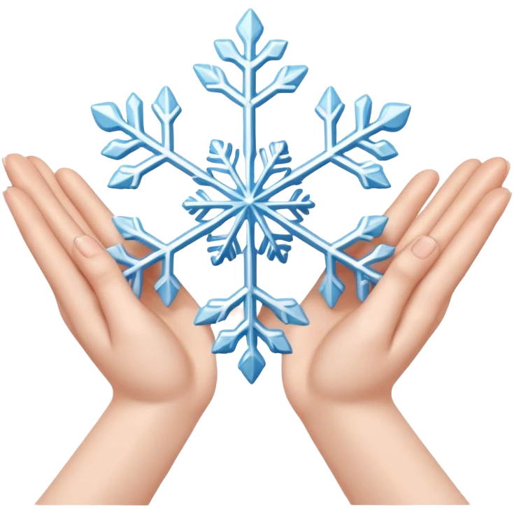🤲🏻+❄️ emoji