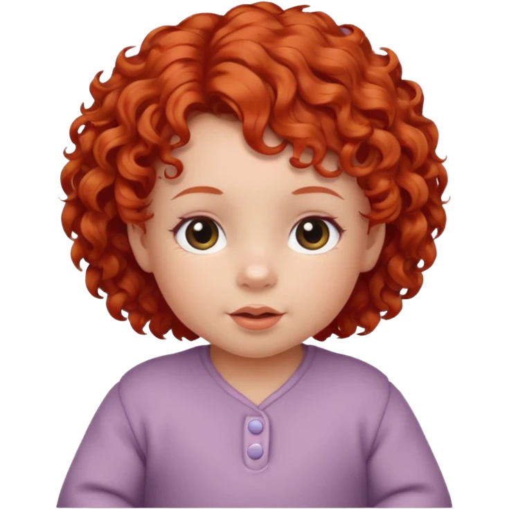 curly red hair baby emoji