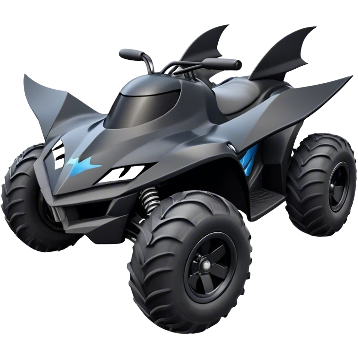 batmobile atv quad banshee front with a smile shark emoji