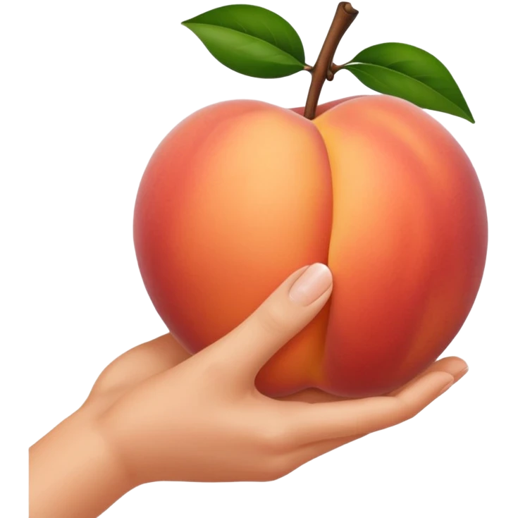 🍑+👋 emoji
