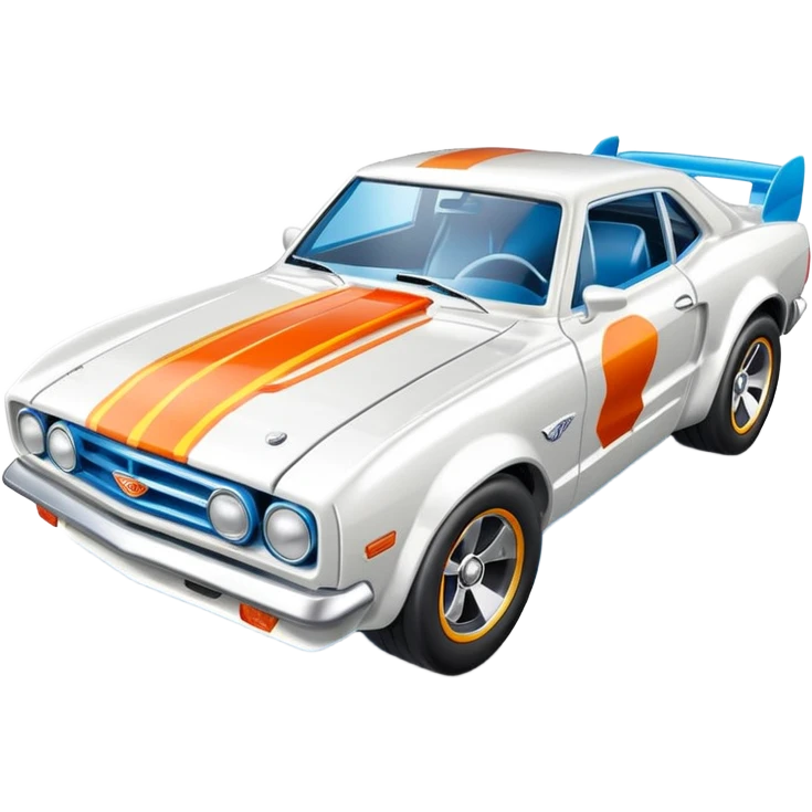 Машинка HotWheels белого цвета в классической упаковке HotWheels. emoji