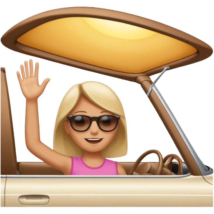Hanging out sun roof emoji