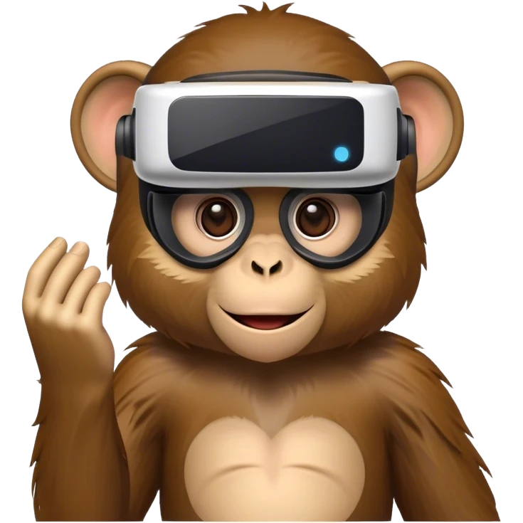 Monkey with vr headset emoji