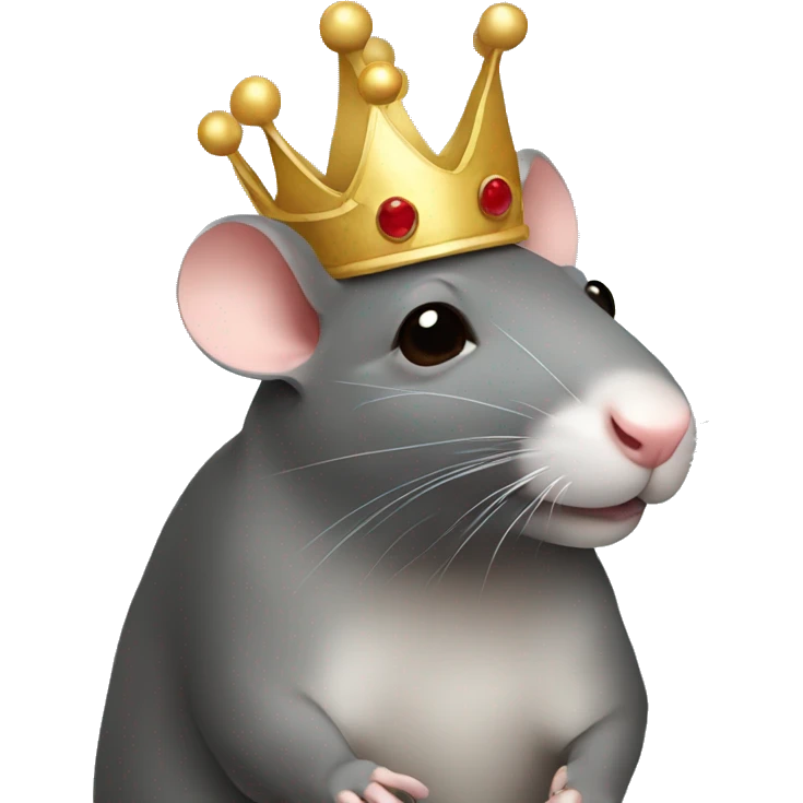 rat with crown emoji