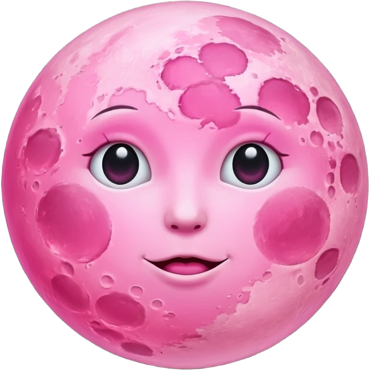 Pink moon emoji