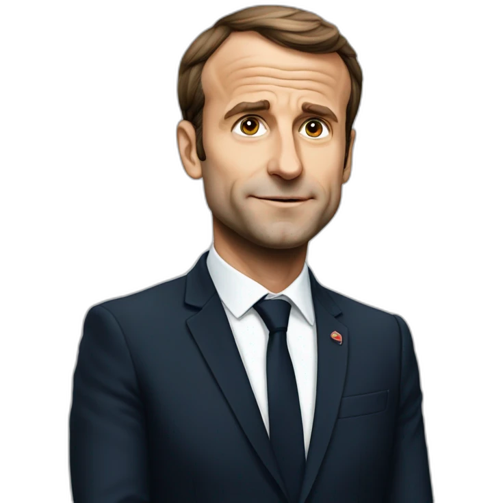 Macron avec un front immense emoji