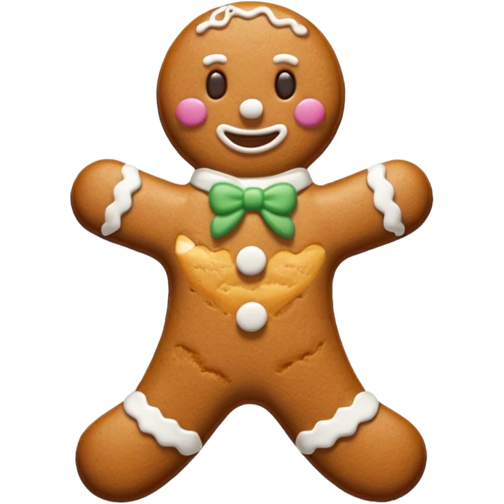 Gingerbread stylized emoji